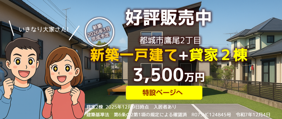 鷹尾2丁目 新築建売　貸家2棟付